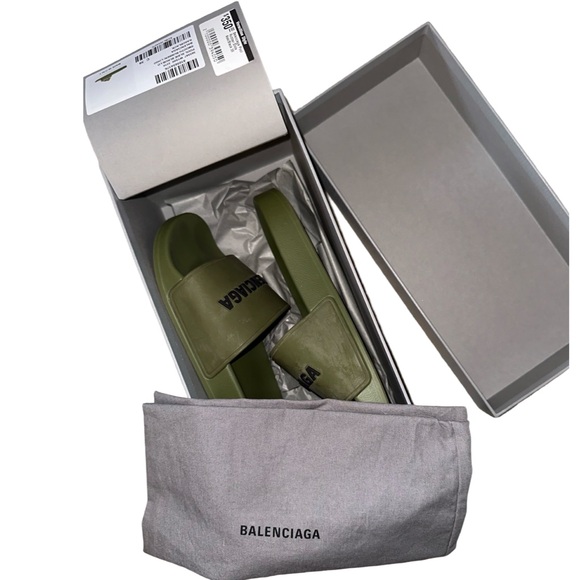 Balenciaga Pool slides kaki/black - Picture 6 of 11